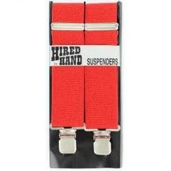 M&F - 48 Inch Adjustable Elastic Suspenders - Red -Comprehensive Shop 1067300 84747.1630132430