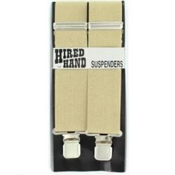 M&F - 48 Inch Adjustable Elastic Suspenders - Tan