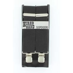M&F - 54 Inch Adjustable Elastic Suspenders - Black