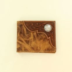 Ariat Distressed Tan Leather Bi-Fold Wallet