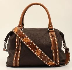 M&F Blazin Roxx "Aaliyah" Crossbody Conceal Carry Tote Bag, Brown