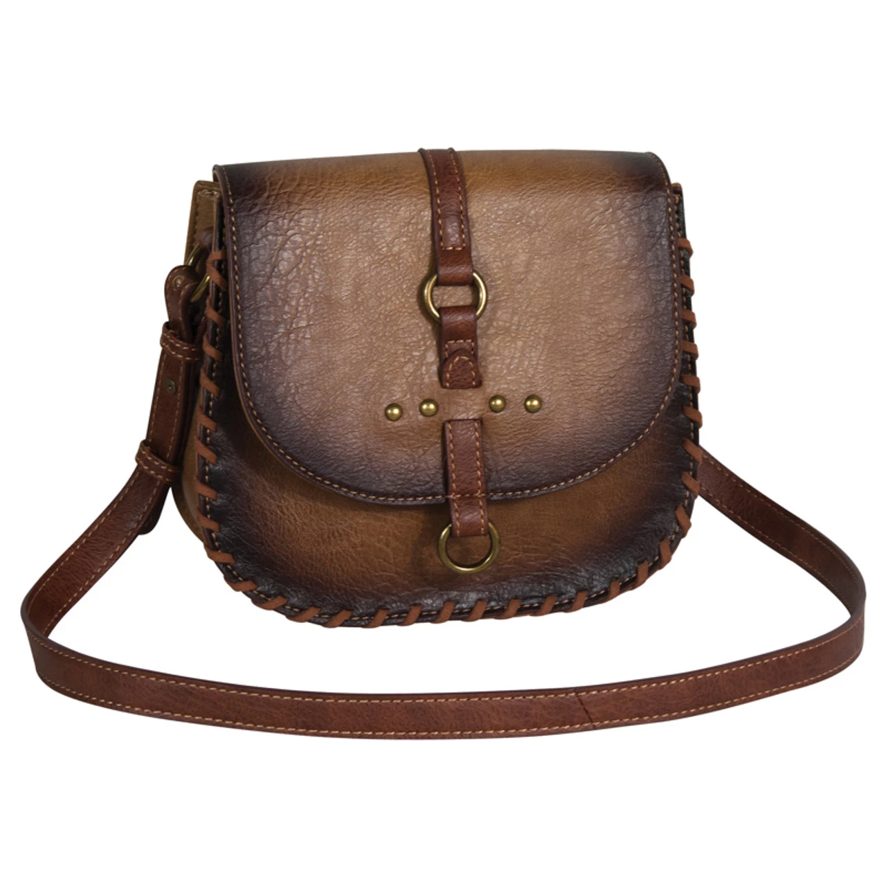 Justin Amber Burnished Saddle Bag 1 Justin Amber Burnished Saddle Bag