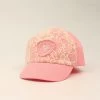 Ariat Infant Girls Pink With Lace Overlay Ball Cap