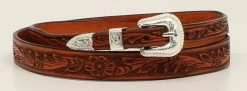 M&F Tooled Leather Floral Hatband