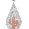 Montana Silversmiths Two Tone Diamond Cactus Necklace