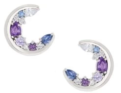 Montana Silversmiths Purple Haze Cluster Moon Earrings