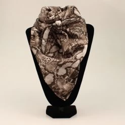 M&F Snake Print Silk Wild Rag