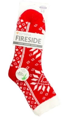 Sof Sole Fireside Cozy Lodge Socks - Nordic Red