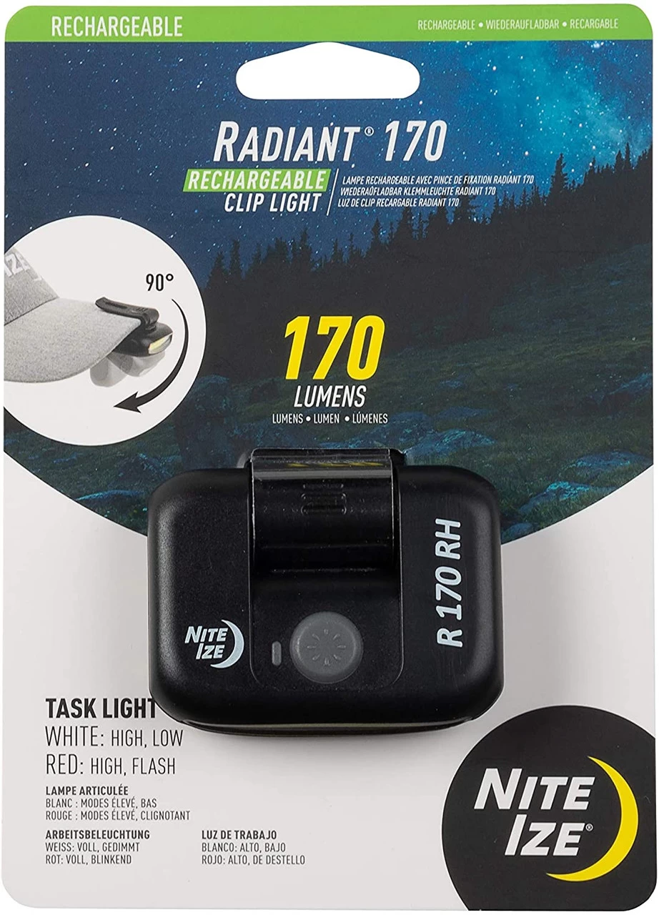 Nite Ize Radiant 170 Rechargeable Clip Light 1 Nite Ize Radiant 170 Rechargeable Clip Light