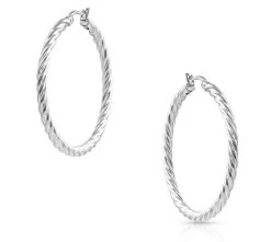Montana Silversmiths Roped Hoop Earrings