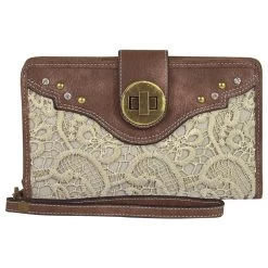 Justin Brown With Lace Open Faced Wallet