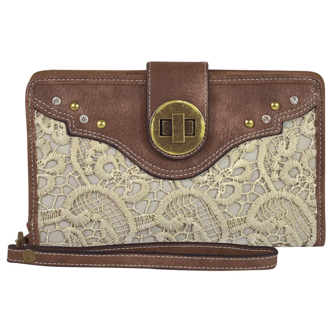 Justin Brown With Lace Open Faced Wallet 1 Justin Brown With Lace Open Faced Wallet