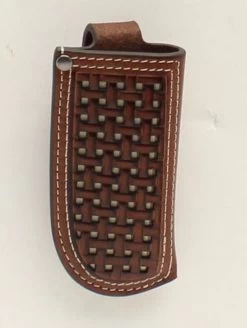 Ariat Leather Basket Weave Embossed Knife Sheath