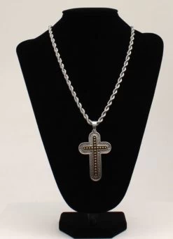 M&F Twister Silver & Gold Cross Chain