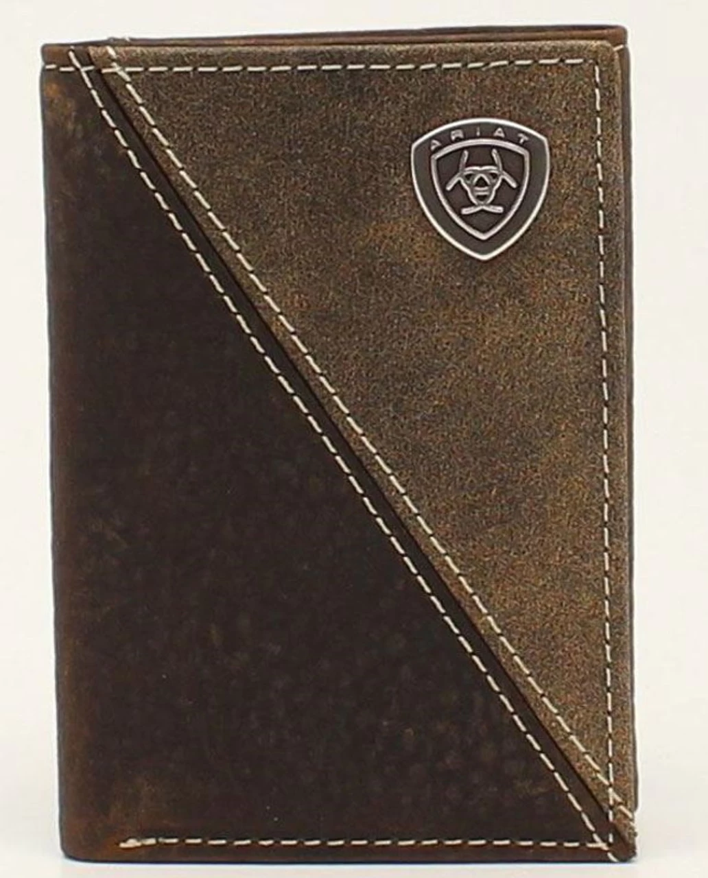 Ariat Diagonal Stitched Tri-Fold Wallet 1 Ariat Diagonal Stitched Tri-Fold Wallet