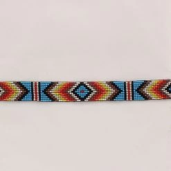 Twister Southwest Multi Colored Beads Strech Hatband