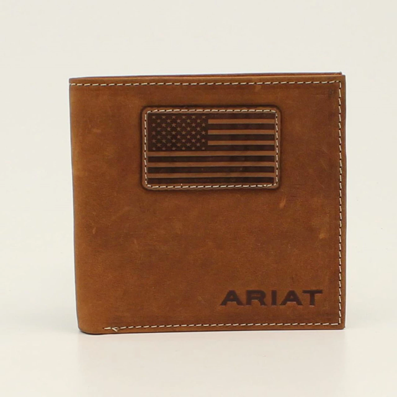 Ariat Mens Medium Brown American Flag Bi-Fold Wallet 2 Ariat Mens Medium Brown American Flag Bi-Fold Wallet - Image 2