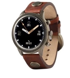 Wrangler Circle Antique Gold Smooth With Rivet 47mm Smart Watch