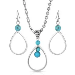 Montana Silversmiths Dow To Earth Teardrop Jewelry Set