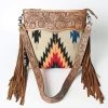 American Darling White Woven Saddle Crossbody - ADBGZ422A