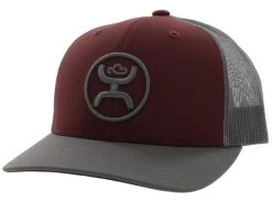 Hooey O Classic Maroon/Grey Ball Cap