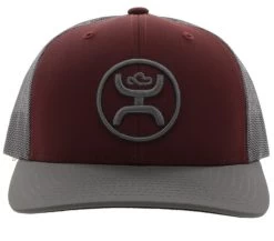 Hooey O Classic Maroon/Grey Ball Cap -Comprehensive Shop 2573345 4 44014.1649793709