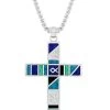 Montana Silversmiths American Legends Block Color Cross Necklace
