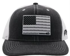 Hooey Liberty Roper Ball Cap- Charcoal/White -Comprehensive Shop 2603150 4 22317.1649795735
