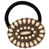 Blazin Roxx Womens Western White With Copper Concho Hair Tie