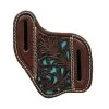 M&F Nocona Floral W/Turquoiuse Underlay Knife Sheath