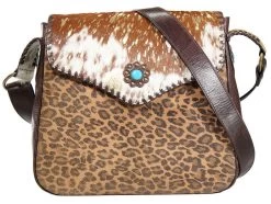 Nocona Aspen Calf Hair & Cheetah Cross Body Purse