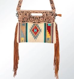 American Darling Crossbody Leather Tooled Purse