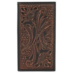 Trenditions Tony Lama Rodeo Dark Brown Leather Mens Wallet