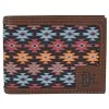 Red Dirt Hat Co. Southwest Canvas Inlay Mens Bifold Wallet