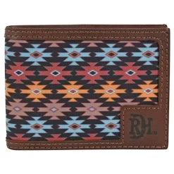 Red Dirt Hat Co. Southwest Canvas Inlay Mens Bifold Wallet