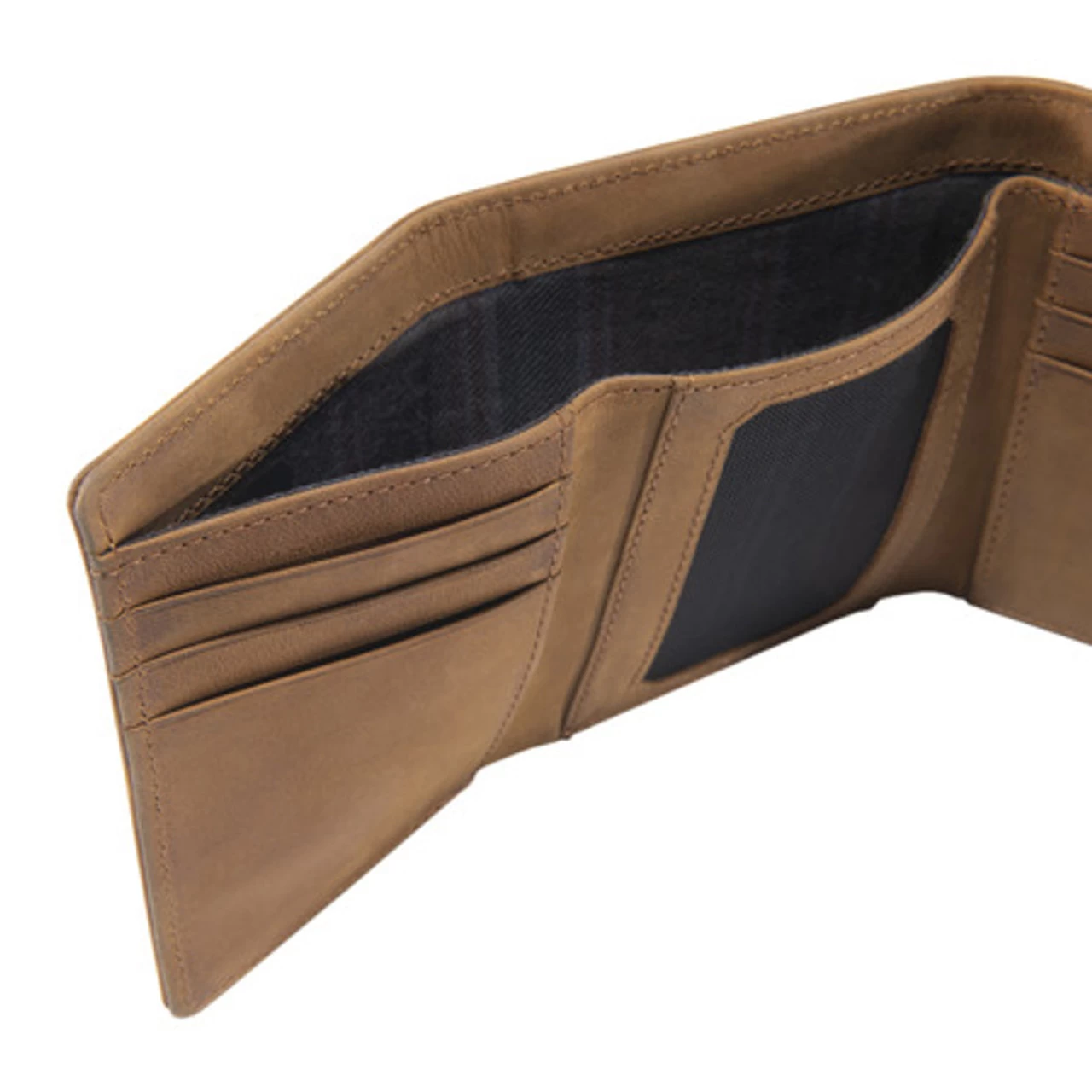Carhartt Mens Brown Leather Trifold Wallet 8 Carhartt Mens Brown Leather Trifold Wallet - Image 8