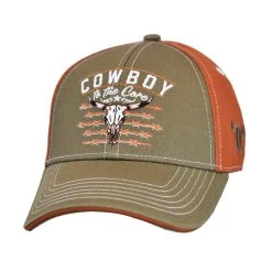 Cowboy Hardware Boys Youth Brown/Orange Cowboy Ball Cap