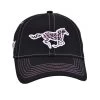 Cowgirl Hardware Girls Youth Black Cap W/Cheeta Print Horse Logo