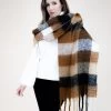 IScarf Ladies Brown Plaid Flannel Scarf