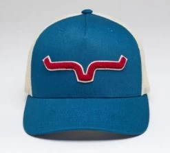 Kimes Ranch Men's 5 Panel Blue/White Tracker Trucker Cap -Comprehensive Shop 2741505 3 45009.1686943072