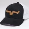 Kimes Ranch Men's Roped Lp 5 Panel Trucker Black With White Mesh Cap