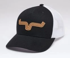 Kimes Ranch Men's Roped Lp 5 Panel Trucker Black With White Mesh Cap