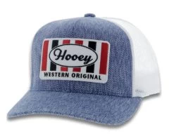 Hooey Sudan Denim/White 5-Panel Youth Trucker Cap - Youth
