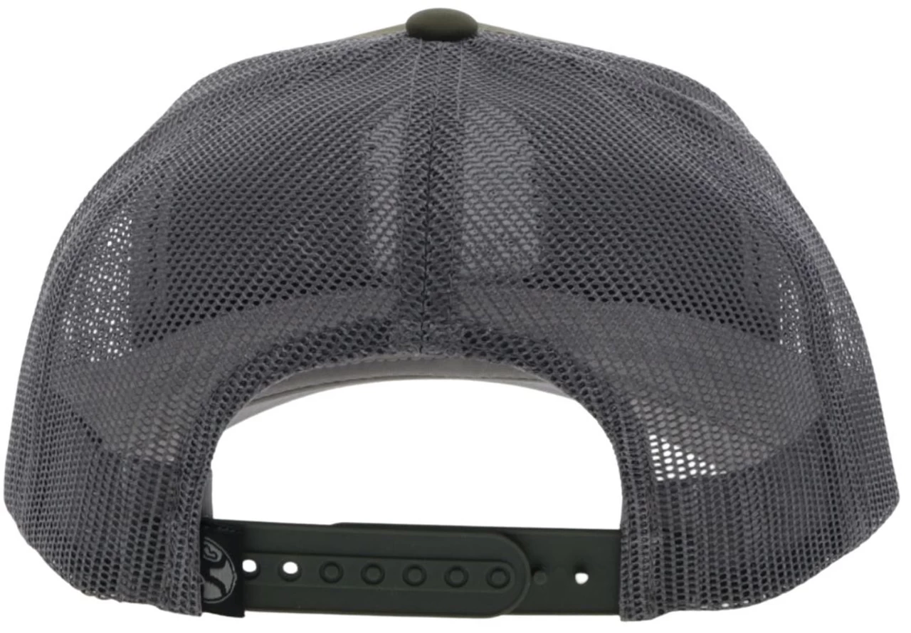 Hooey Cheyenne Olive/Grey 6 Panel Trucker Cap With Black/Tan/Grey Patch - Youth 3 Hooey Cheyenne Olive/Grey 6 Panel Trucker Cap With Black/Tan/Grey Patch - Youth - Image 3
