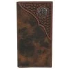 Justin Mens Tooled Yoke With Concho Rodeo Wallet