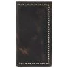 Justin Mens Rodeo Wallet With Laser Cut And Cream Inlay