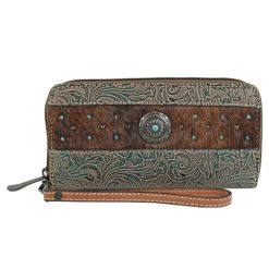 Justin Women's Wallet Embossed With Hair-On Hide