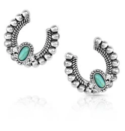 Montana Silversmiths Lucky Roads Turquoise Earrings