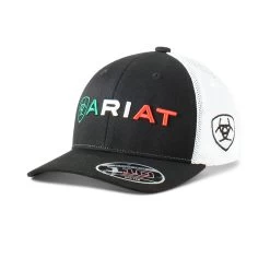 Ariat Boys Black Mexican Logo FlexFit Cap With Snap Closure And Ariat Logo