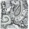 M&F 33"x33" Wild Rags Silk Black Paisley Scarf Bandana